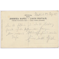 Skopje / North Macedonia: Uskup Market Square Serbia Occupation(Vintage PC 1915)