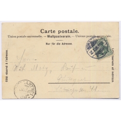 Rohrschach / Bodensee: Train Station Harbor Steamship Konstanz Postmark (Vintage PC 1906)
