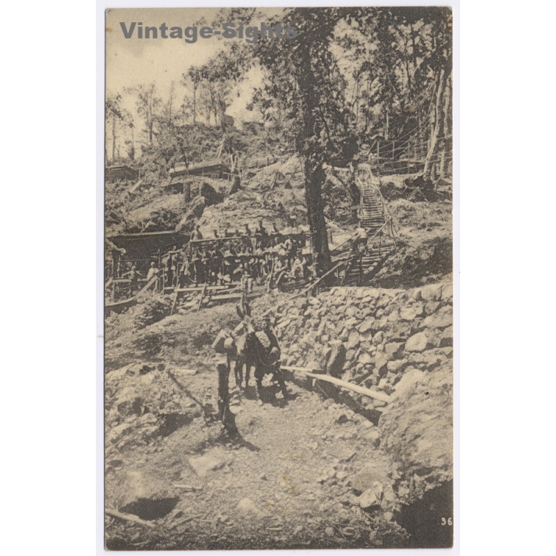 Hartmannsweilerkopf / Vosges: WWI Camp Mountain Positions Hans Hildenbrand (Vintage PC ~1915)