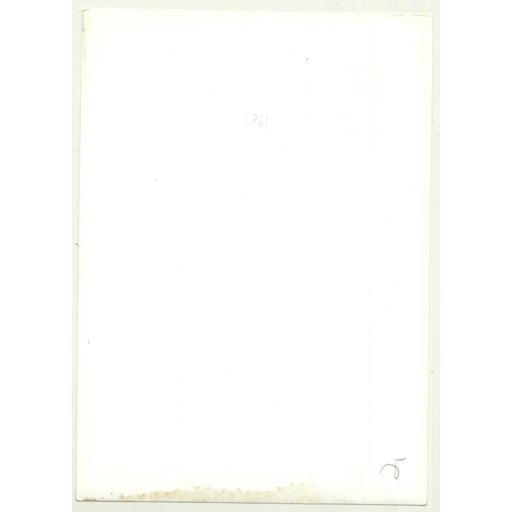 Nude Female On Chair / Bra - 70s Curtains (Vintage Photo B/W GDR 1970s)