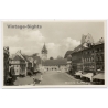 Ravensburg / Germany: Am Platz Grüner Turm Green Tower Street View (Vintage RPPC ~1920s/1930s)