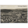 Tuttlingen / Germany: Danube River Panorama Riedlingen Postmark (Vintage RPPC 1930)