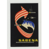 Sabena: Brüssel - New York / Belgian Airlines - Linsmo Bruxelles (Vintage Luggage Label)