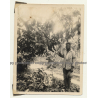 Congo-Belge: Native Man In Front Cacao / Cocoa Pods (Vintage Photo ~1930s)
