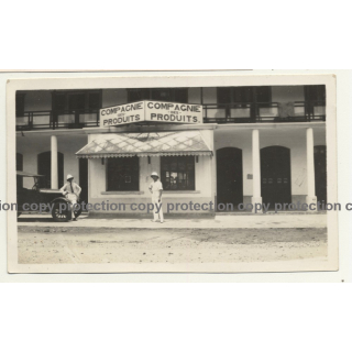 Congo-Belge: Storefront Compagnie Des Fruits / Elisabethville? (Vintage Photo ~1930s)