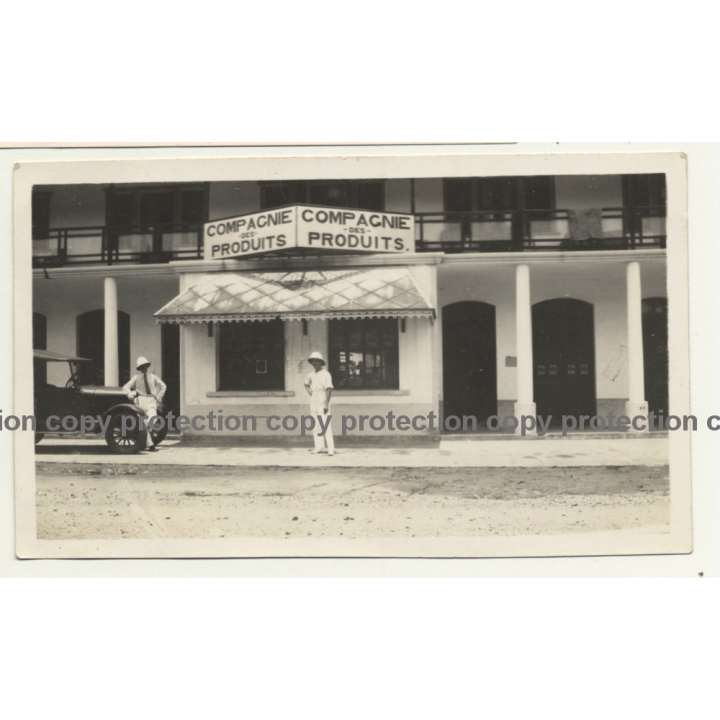 Congo-Belge: Storefront Compagnie Des Fruits / Elisabethville? (Vintage Photo ~1930s)