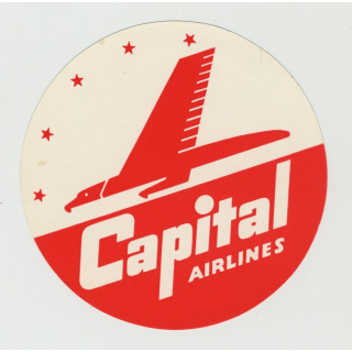 Capital Airlines / US Airline (Vintage Luggage Label)