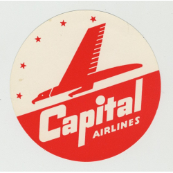 Capital Airlines / US Airline (Vintage Luggage Label)