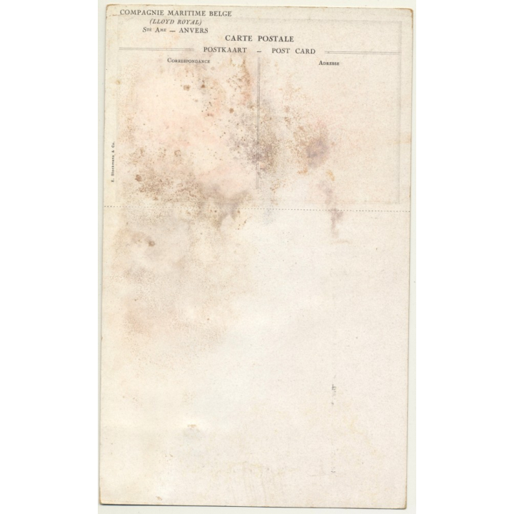 Vintage Menu Paquebot Anversville 4. Novem. 1930 / Congo - Tribal - Steamer