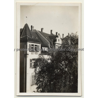 70178 Stuttgart / Germany: View Onto Knospstr. 7 (Vintage Photo B/W 1931)