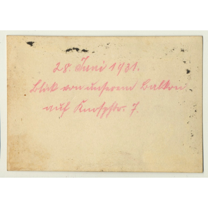 70178 Stuttgart / Germany: View Onto Knospstr. 7 (Vintage Photo B/W 1931)