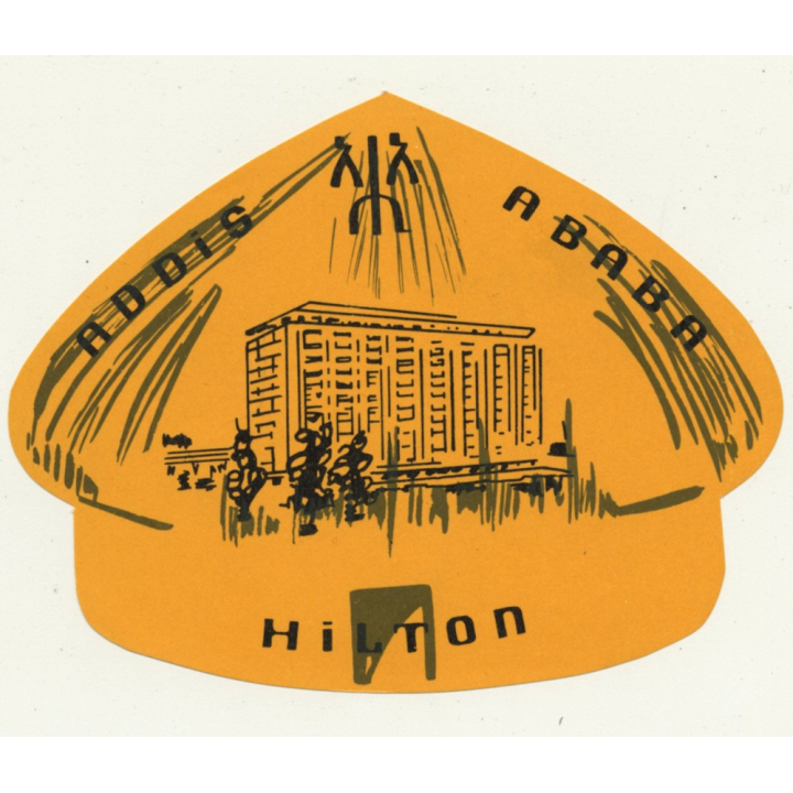 Hilton - Addis Ababa / Ethiopia (Vintage Luggage Label)
