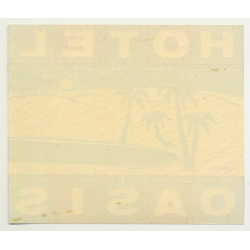 Hotel Oasis - Beaufort-West / South Africa (Vintage Luggage Label)
