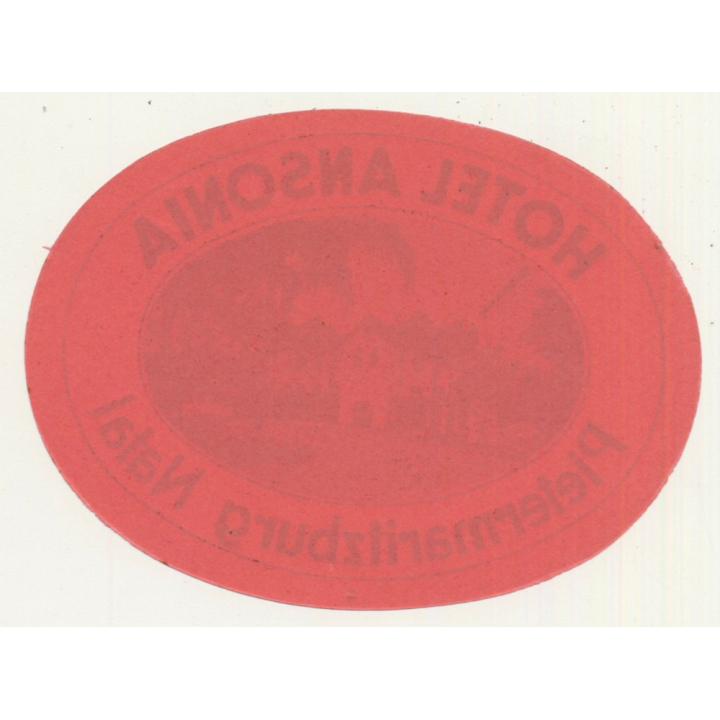 Hotel Ansonia - Pietermaritzburg Natal / South Africa (Vintage Luggage Label)