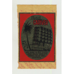 Hotel Cariver - Puerto de la Cruz / Tenerife (Vintage Luggage Label)