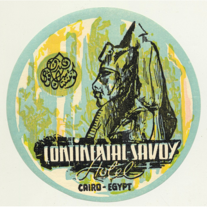 Continental - Savoy - Cairo / Egypt (Vintage Luggage Label)