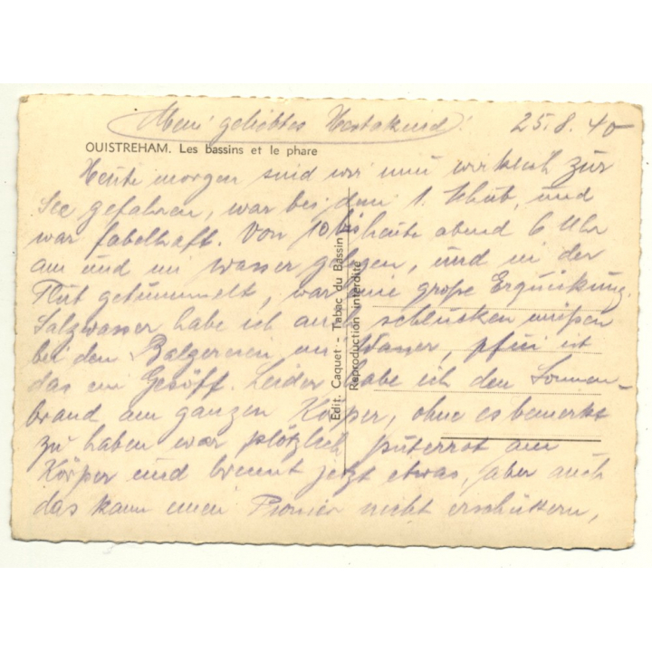 Ouistreham - France: Les Bassins Et Le Phare / Yachts (Vintage RPPC 1941)