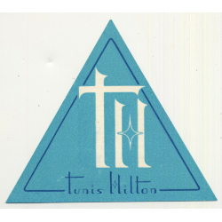 Tunis Hilton / Tunisia - Tunisie - Tunesien (Vintage Luggage Label)
