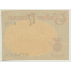 Tudor House Hotel Ltd. - Mombasa / Kenya (Vintage Luggage Label)