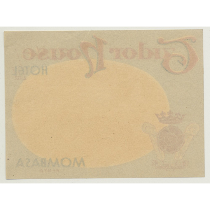 Tudor House Hotel Ltd. - Mombasa / Kenya (Vintage Luggage Label)