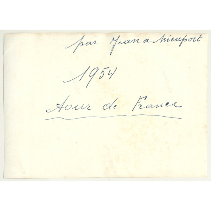 Tour De France 1954: Female Photojournalist - Morris Minor - Nieuport (Vintage Photo)