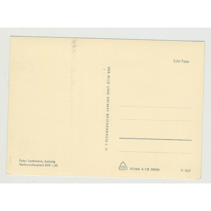 GDR Gymnast On Beam / DDR Turnerin Auf Barren (Vintage Real Photo Postcard)