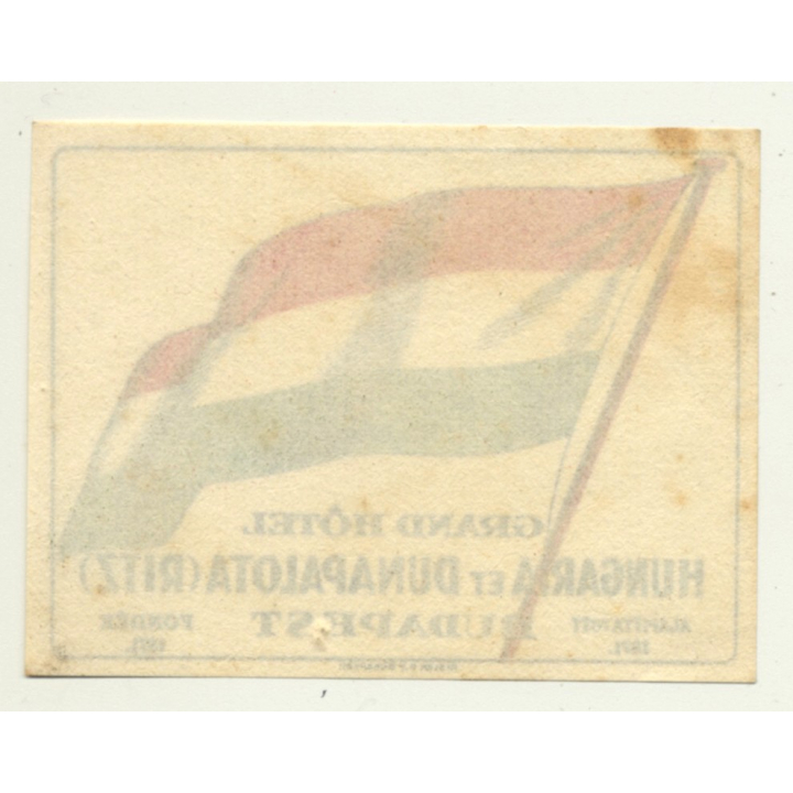 Grand Hotel Hungaria Et Dunapalota (Ritz) - Budapest / Hungary (Vintage Luggage Label)