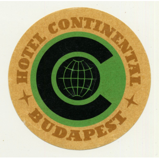 Hotel Continental - Budapest / Hungary (Vintage Luggage Label)