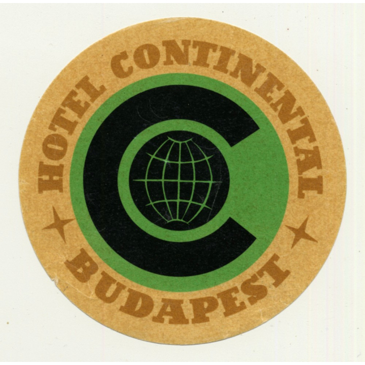 Hotel Continental - Budapest / Hungary (Vintage Luggage Label)