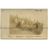 Pania - Illutombo / Congo - Belge: A Hunting Party / Natives (Vintage Photo Sepia 1913)
