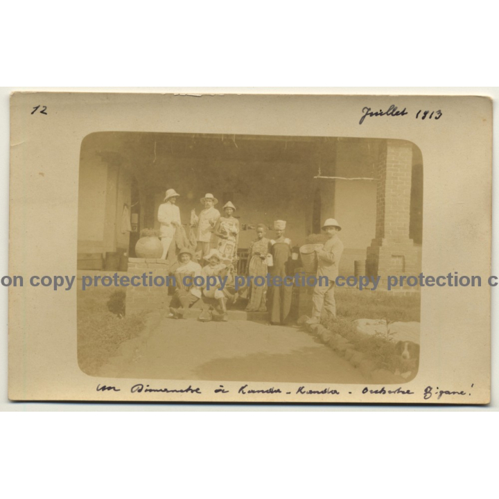 Congo - Belge: Orchestre Tzigane / Sinti Orchestra (Vintage Photo Sepia 1913)