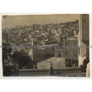 Langiers / Algiers: Panorama View Over Town (Vintage Photo B/W ~1910s/1920s)