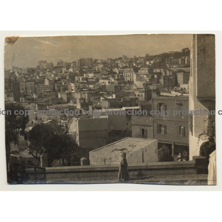 Langiers / Algiers: Panorama View Over Town (Vintage Photo B/W ~1910s/1920s)