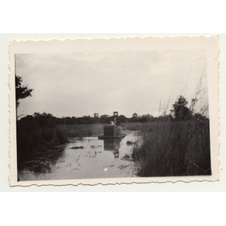 Gabenge - Bolobo / Congo: Dredge At Work *5 (Vintage Photo B/W 1946)