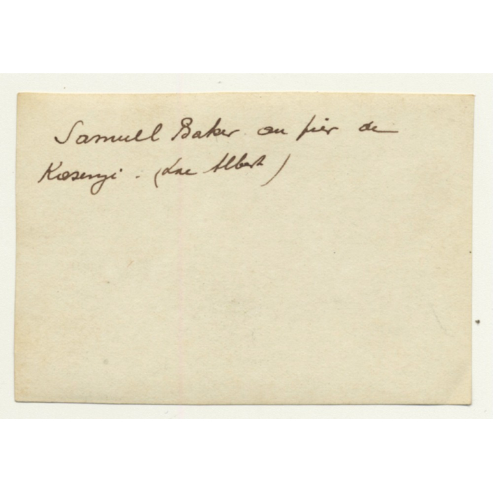 Congo - Belge: Samuel Baker On Pier De Kasengi / Lac Albert (Vintage Photo ~ 1890s/1900s)