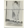 Sweet Semi Nude Female In Transparent Neglige *3 (Vintage Photo B/W ~ 1950s)