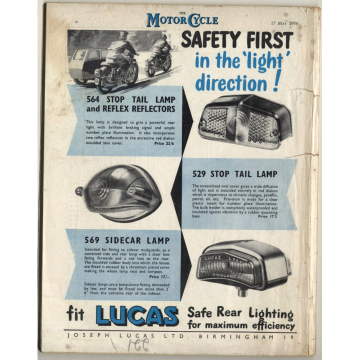 The Motor Cycle / 17 May 1956 (Vintage UK Bike Magazin)