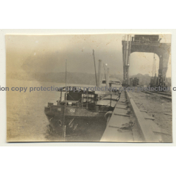 Congo - Belge: Steambarge 012 At Port Facility (Vintage Photo ~1920s/1930s)