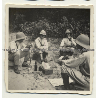 Congo - Belge: Colonial Masters At Picnic / Force Publique (Vintage Photo ~1920s/1930s)