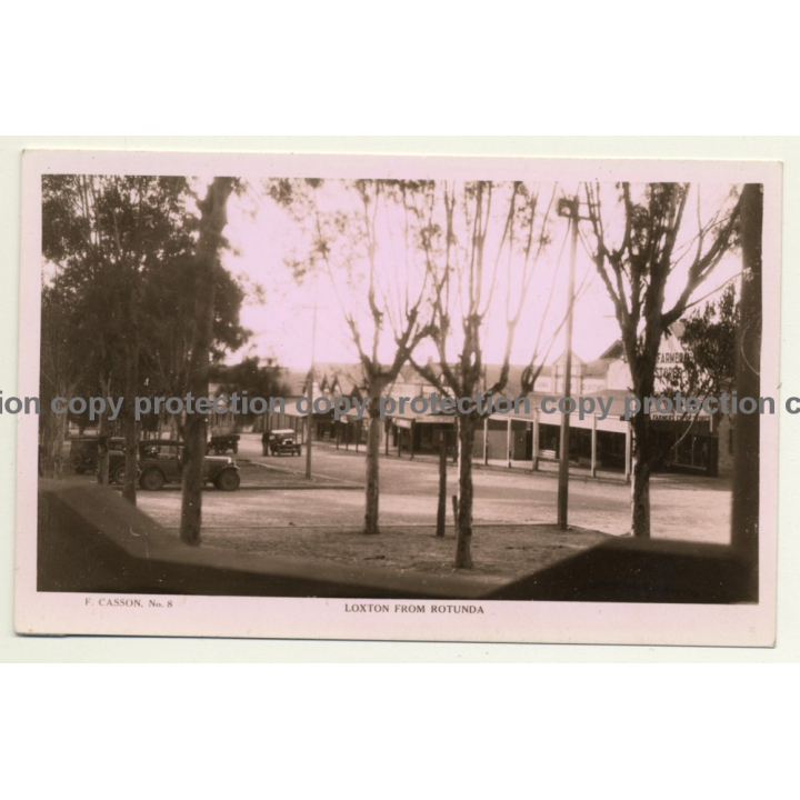 Australia: Loxton From Rotunda / Oldtimer (Vintage RPPC B/W)