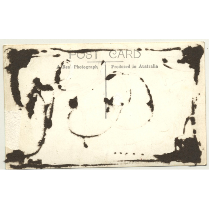 Australian Aboriginals - Aborigines / Rose Series - Boomerang (Vintage RPPC B/W)