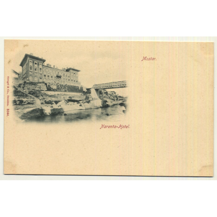 Mostar / Bosnia And Herzegovina: Narenta Hotel (Vintage Postcard Stengel & Co)