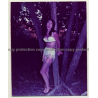 Racy Brunette Female Tied To Tree *2 / Bondage - BDSM (Vintage Photo USA ~1970s)
