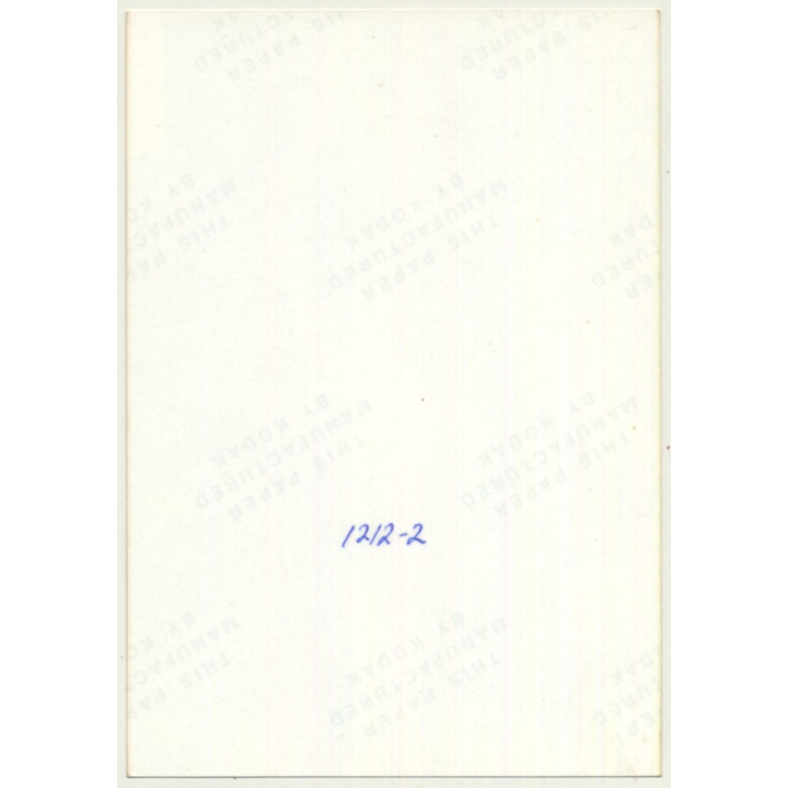 Brunette Woman In Blue Minidress Tied To Pole / Bondage - BDSM (Vintage Photo USA ~1970s)