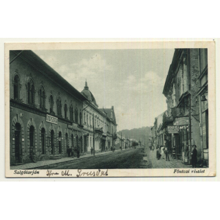 Salgótarján / Hungary: Main Street / Föutcai Részlet (Vintage Postcard 1929)