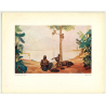 Fernand Allard L'Olivier: La Nuit Vient. Kivu (Vintage Art Print 32 x 25.5 CM ~ 1930s)