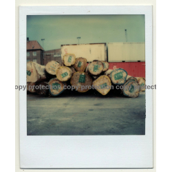 Photo Art: Wooden Logs III (Vintage Polaroid SX-70 1980s)