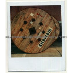 Photo Art: Wooden Cabel Drums I (Vintage Polaroid SX-70 1980s)
