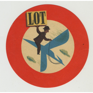 Lot Polish Airlines (Vintage Luggage Label)