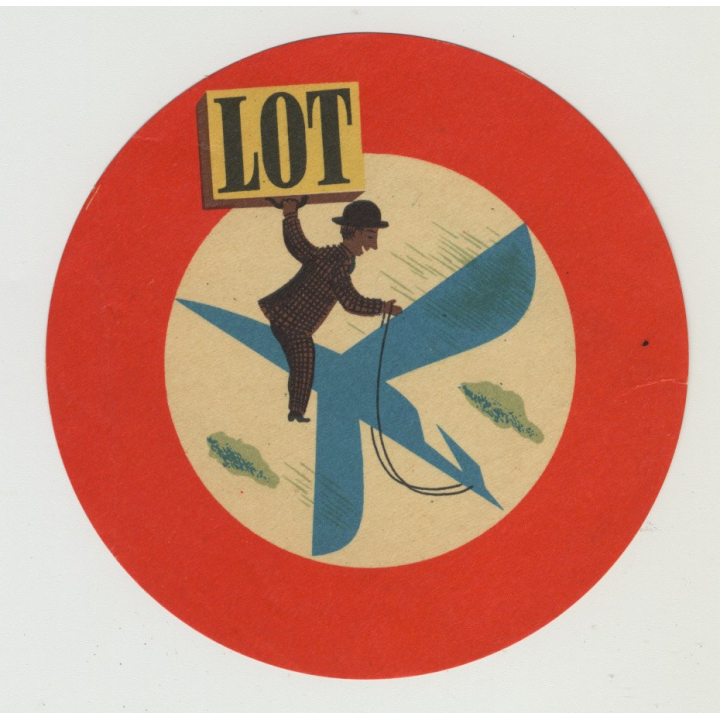 Lot Polish Airlines (Vintage Luggage Label)